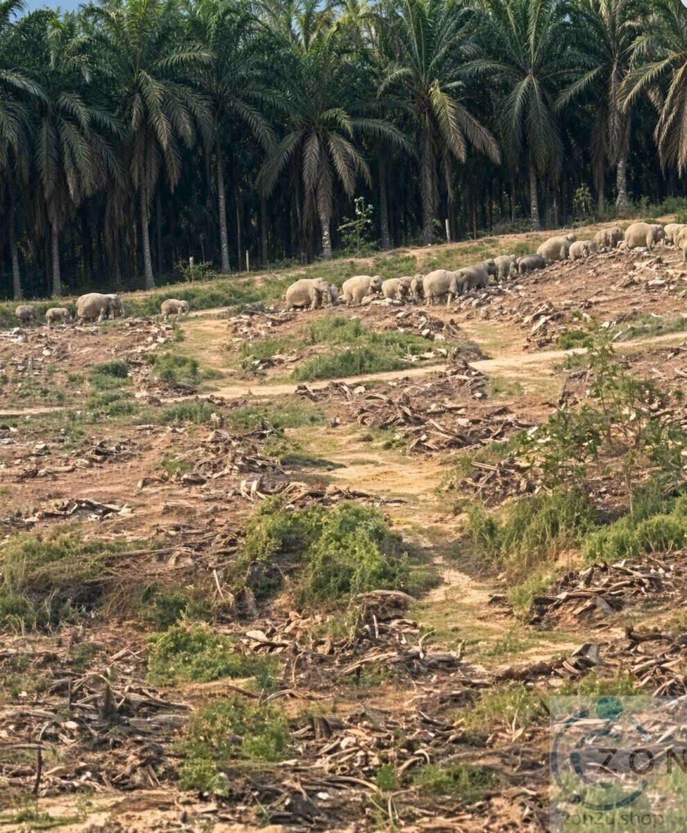 Gajah melintasi kawasan tanah ditarah di Kluang